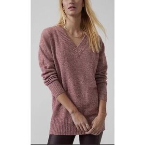 Athleta S Wine Red Vital V-Neck Tunic Sweater
Cashmere Wool Lounge Oversized